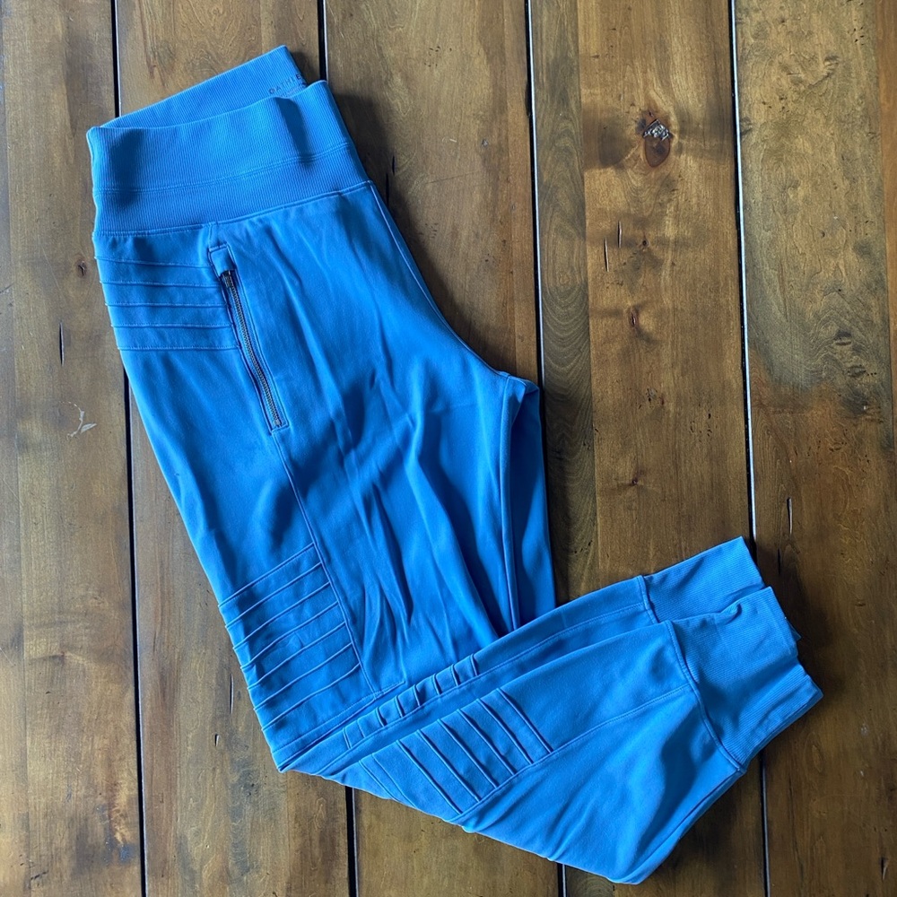 Athleta Venice Moto Jogger Pants Blue Women's Medium